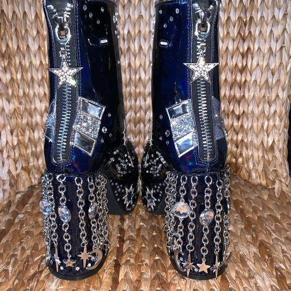 Dolls Kill Shoes New Celestial Ascendance Patent Platform Boots